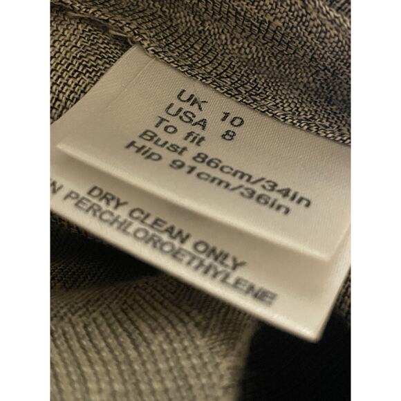 Jaegar Linen Blend Jacket Women Size US 8/UK 12 Tan Brown Patterned Retro Vtg - Picture 7 of 7